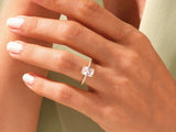 Radiant Cut Diamond Engagement Ring with Pave Set Side Stones (3.00 CT)