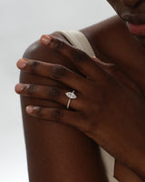 Marquise Cut Moissanite Engagement Ring with Pave Set Side Stones (1.50 CT)