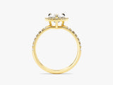 Heart Halo Diamond Engagement Ring with Pave Set Side Stones (1.00 CT)