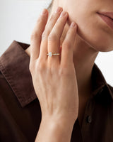 Oval Twisted Moissanite Engagement Ring with Pave Set Side Stones (1.00 CT)