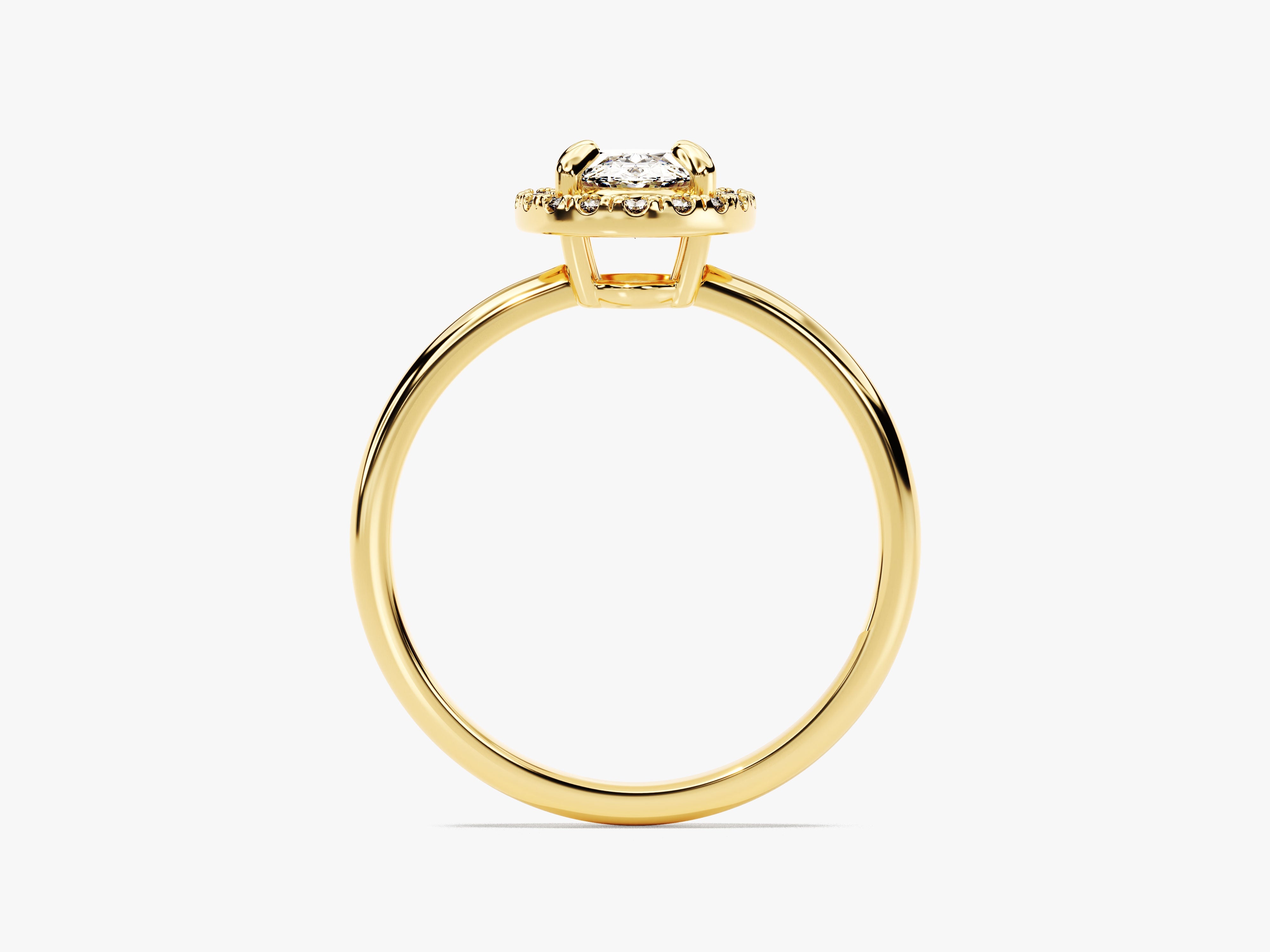 Oval Halo Moissanite Engagement Ring (1.00 CT)