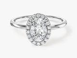 Oval Halo Moissanite Engagement Ring (1.00 CT)