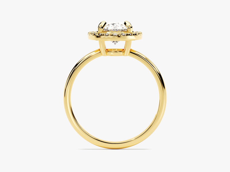 Oval Halo Moissanite Engagement Ring (2.00 CT)
