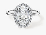 Oval Halo Moissanite Engagement Ring (2.00 CT)