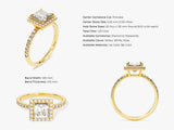Princess Halo Diamond Engagement Ring (1.00 CT)