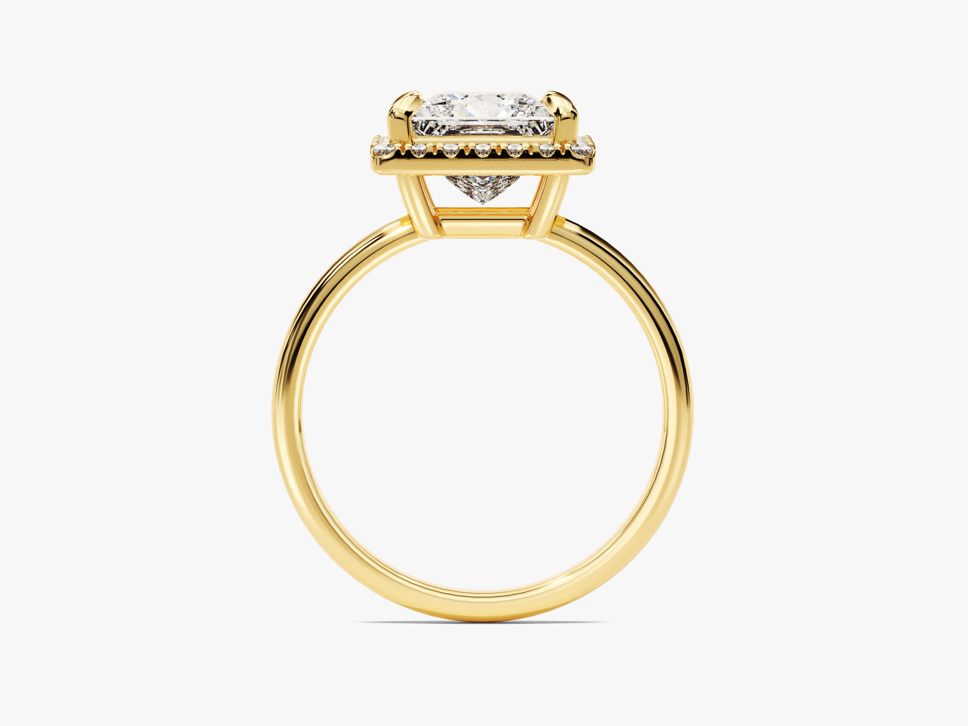 Princess Halo Moissanite Engagement Ring (2.00 CT)