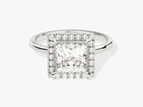 Princess Halo Moissanite Engagement Ring (2.00 CT)