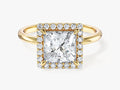 Princess Halo Moissanite Engagement Ring (2.00 CT)