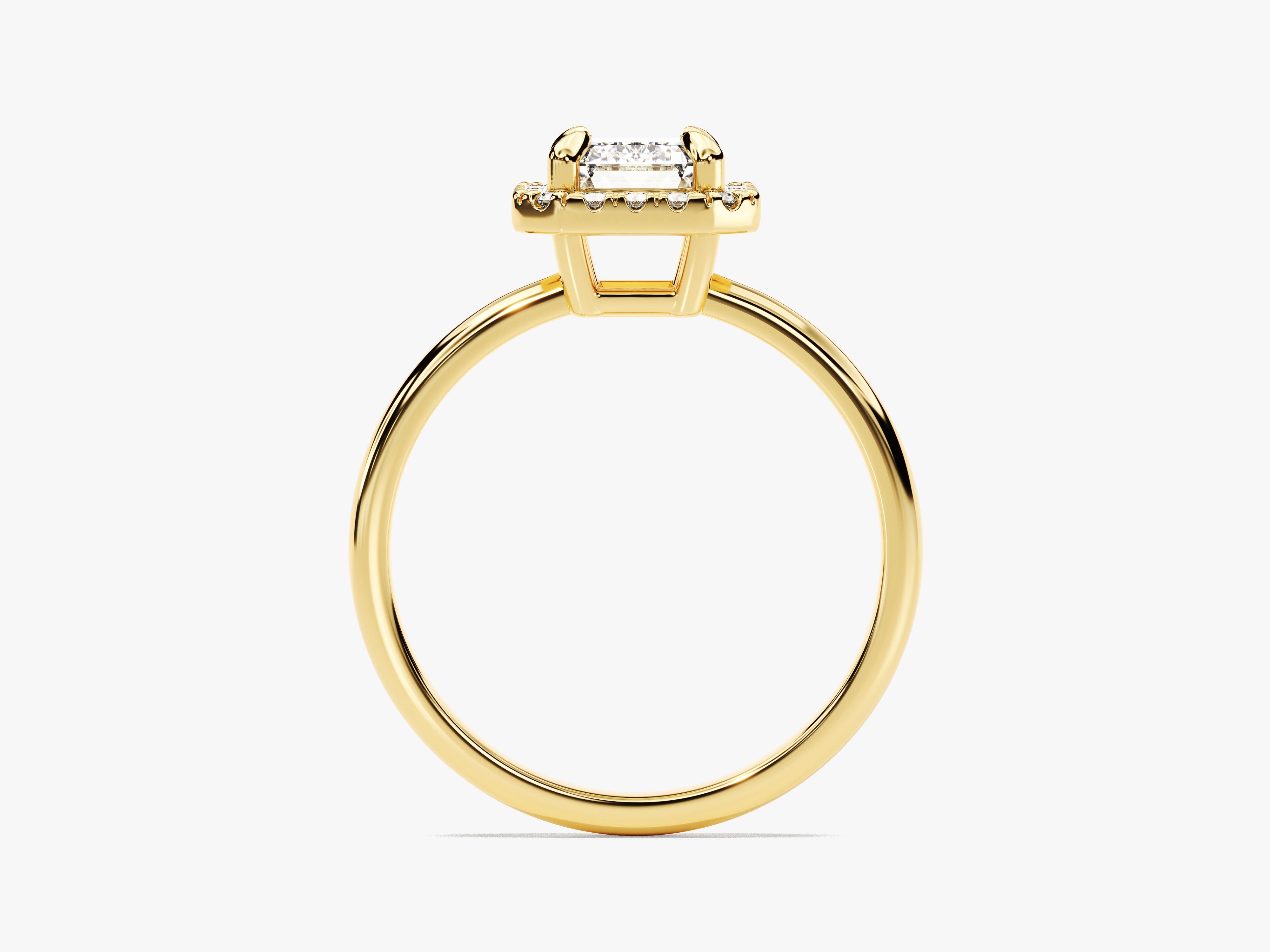 Emerald Halo Moissanite Engagement Ring (1.00 CT)