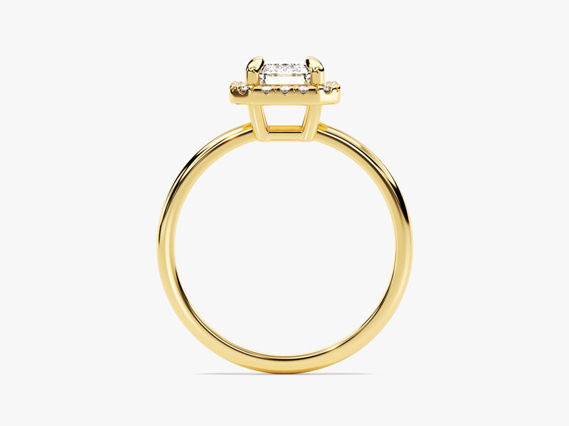 Emerald Halo Moissanite Engagement Ring (1.00 CT)