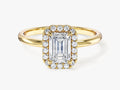 Emerald Halo Moissanite Engagement Ring (1.00 CT)