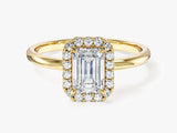 Emerald Halo Lab Grown Diamond Engagement Ring (1.00 CT)