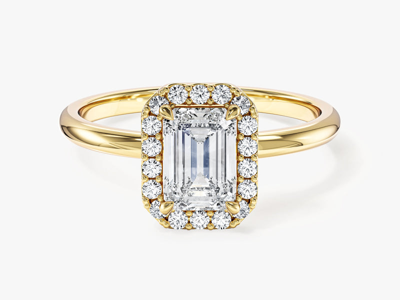 Emerald Halo Lab Grown Diamond Engagement Ring (1.00 CT)