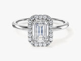 Emerald Halo Lab Grown Diamond Engagement Ring (1.50 CT)