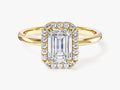 Emerald Halo Moissanite Engagement Ring (1.50 CT)