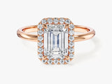 Emerald Halo Lab Grown Diamond Engagement Ring (2.00 CT)
