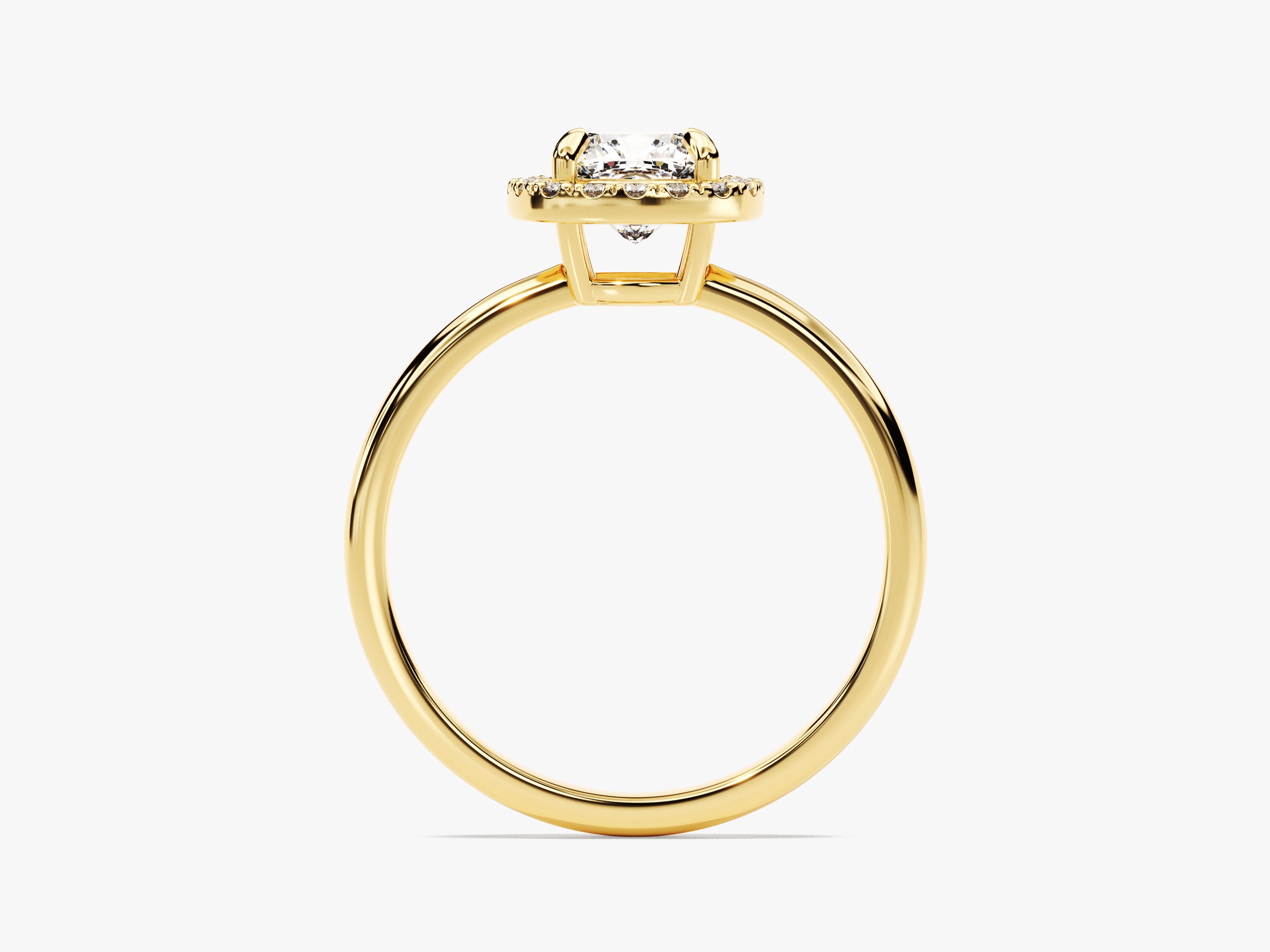 Cushion Halo Moissanite Engagement Ring (1.00 CT)