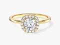 Cushion Halo Lab Grown Diamond Engagement Ring (1.00 CT)