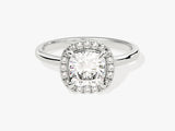 Cushion Halo Lab Grown Diamond Engagement Ring (1.50 CT)