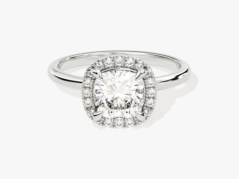 Cushion Halo Moissanite Engagement Ring (1.50 CT)