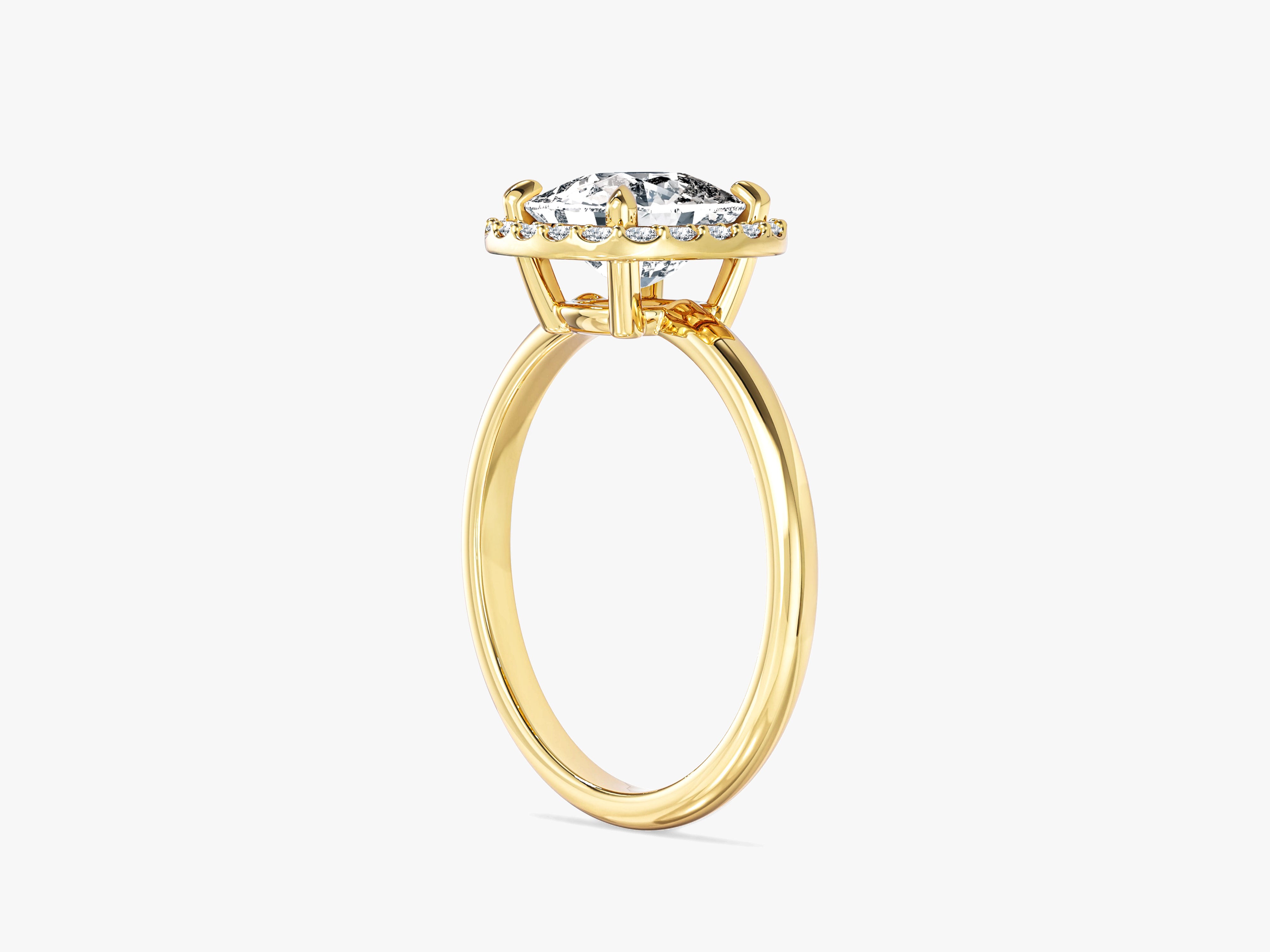 Cushion Halo Moissanite Engagement Ring (2.00 CT)