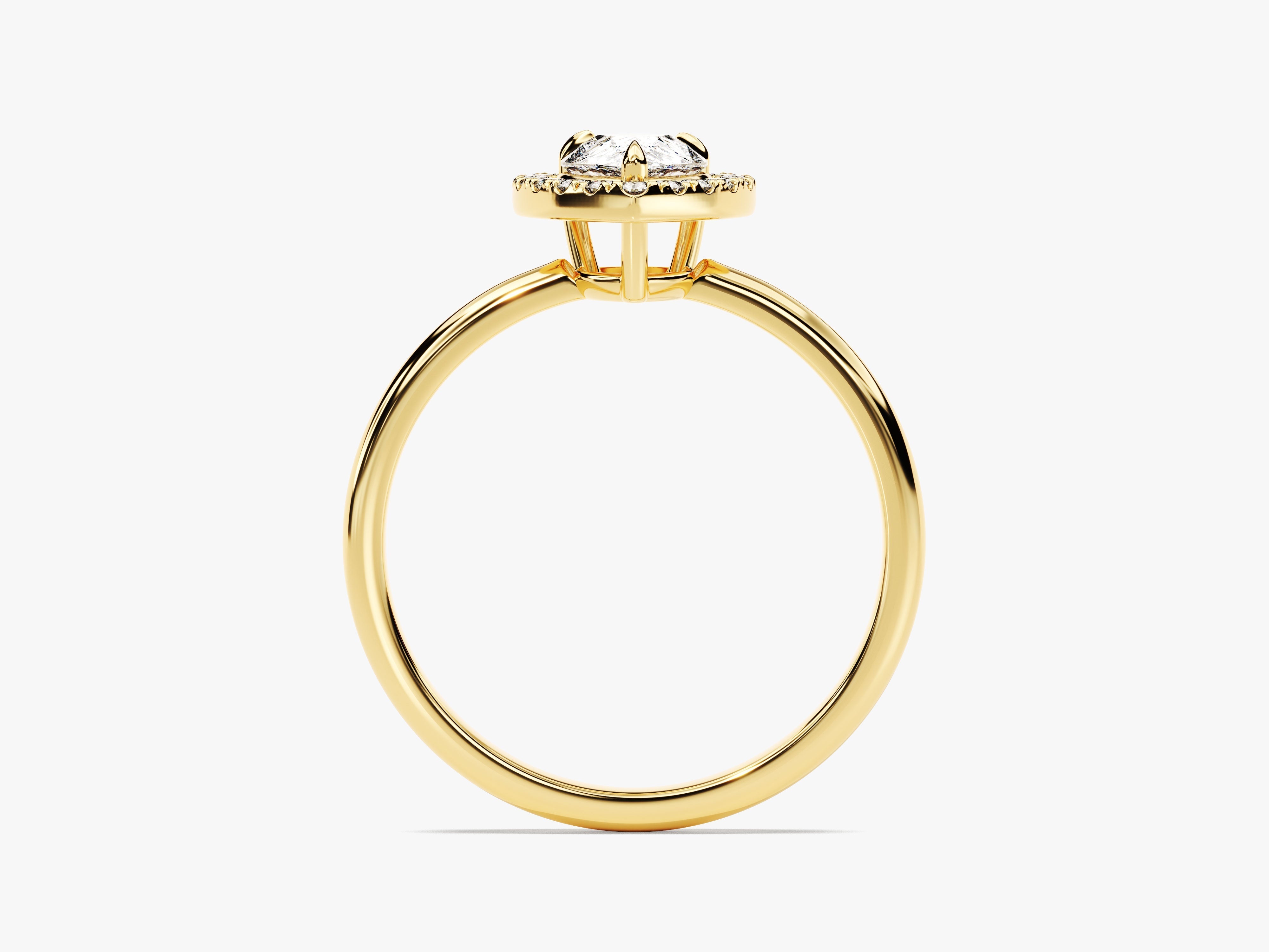 Pear Halo Diamond Engagement Ring (1.00 CT)