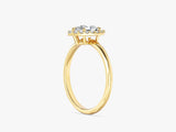 Pear Halo Moissanite Engagement Ring (1.00 CT)