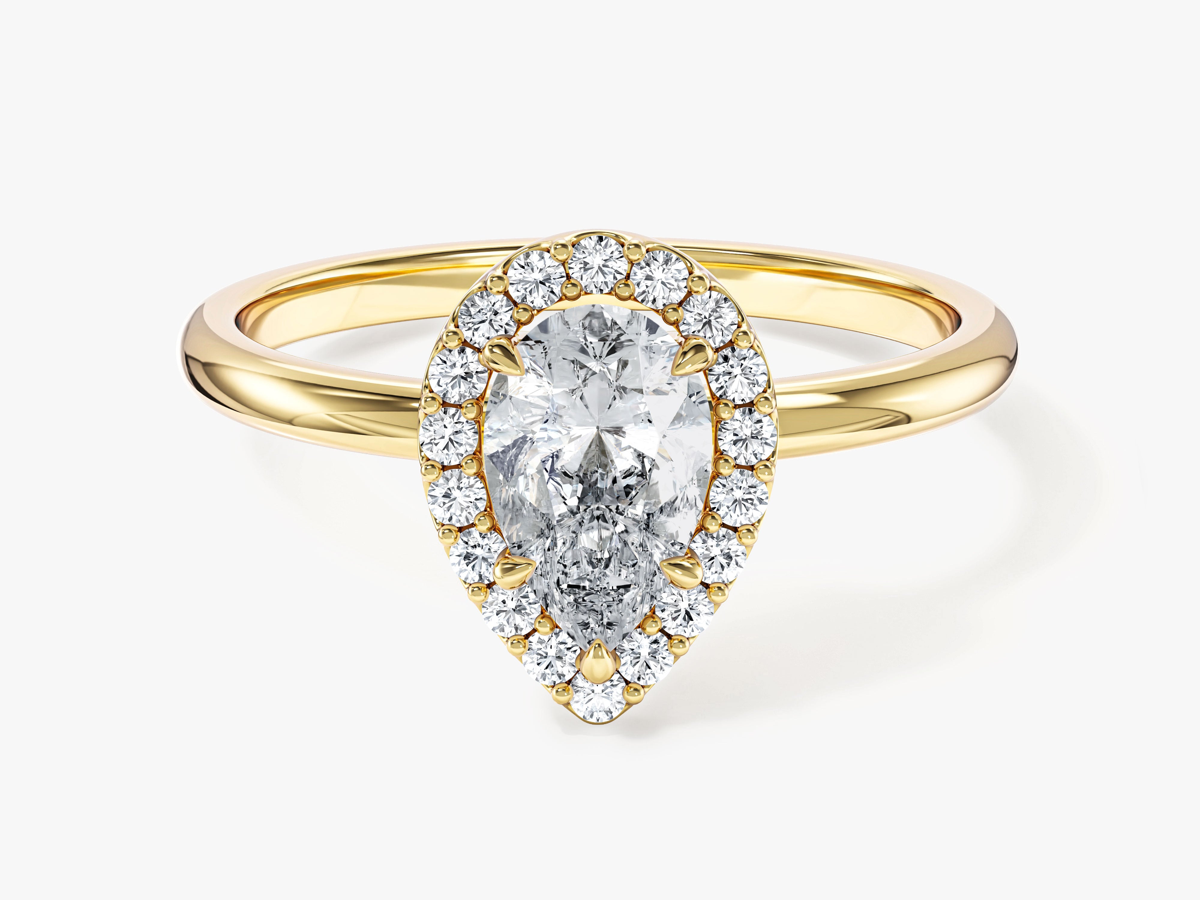 Pear Halo Lab Grown Diamond Engagement Ring (1.00 CT)