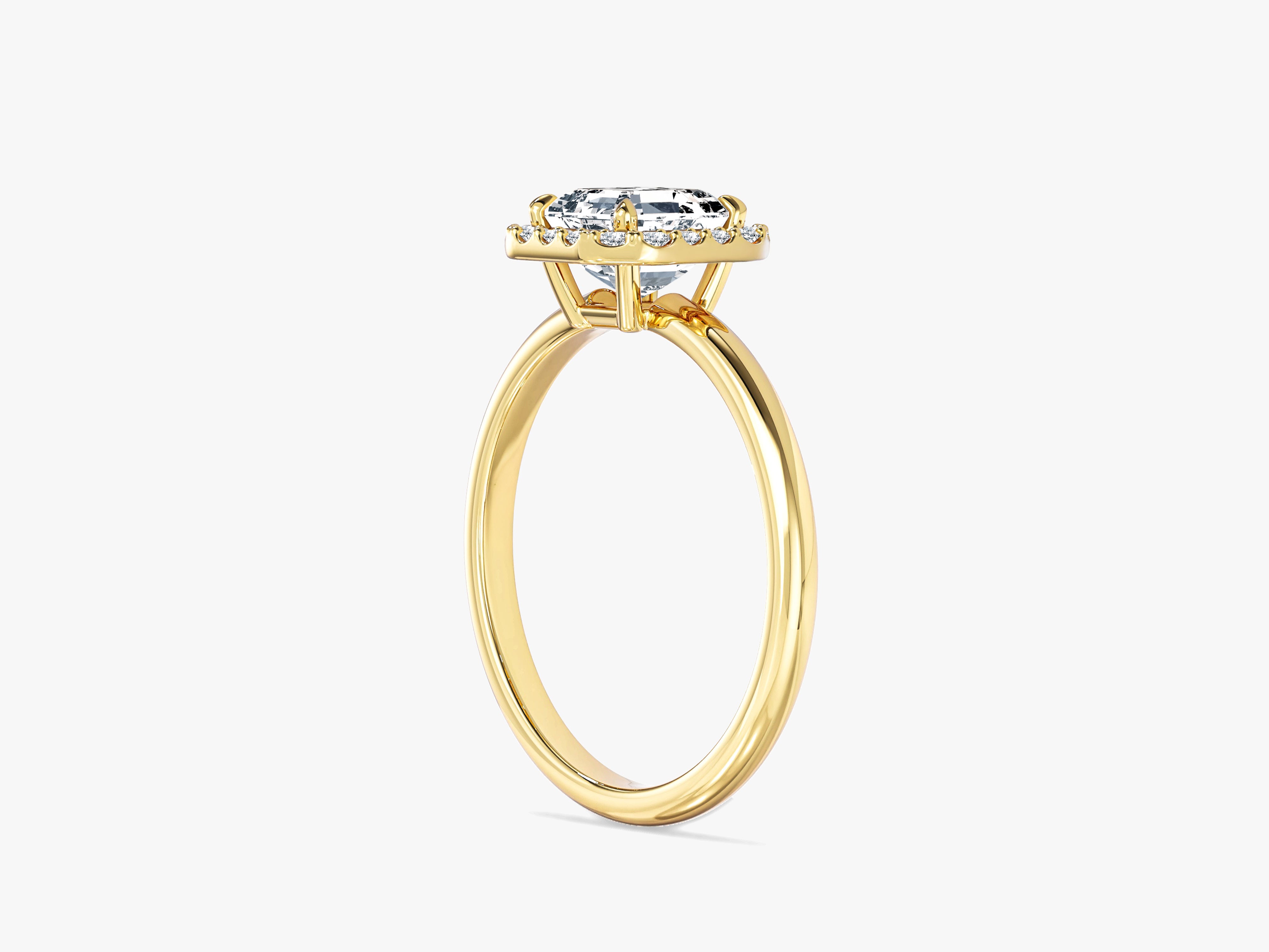 Asscher Halo Lab Grown Diamond Engagement Ring (1.00 CT)