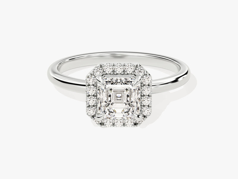 Asscher Halo Moissanite Engagement Ring (1.00 CT)