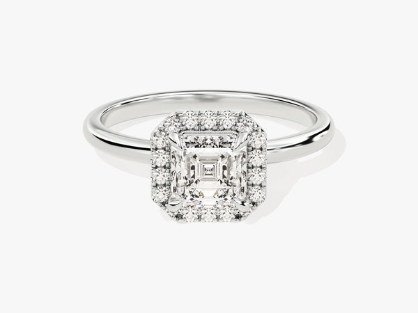 Asscher Halo Diamond Engagement Ring (1.00 CT)