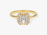 Asscher Halo Diamond Engagement Ring (1.00 CT)