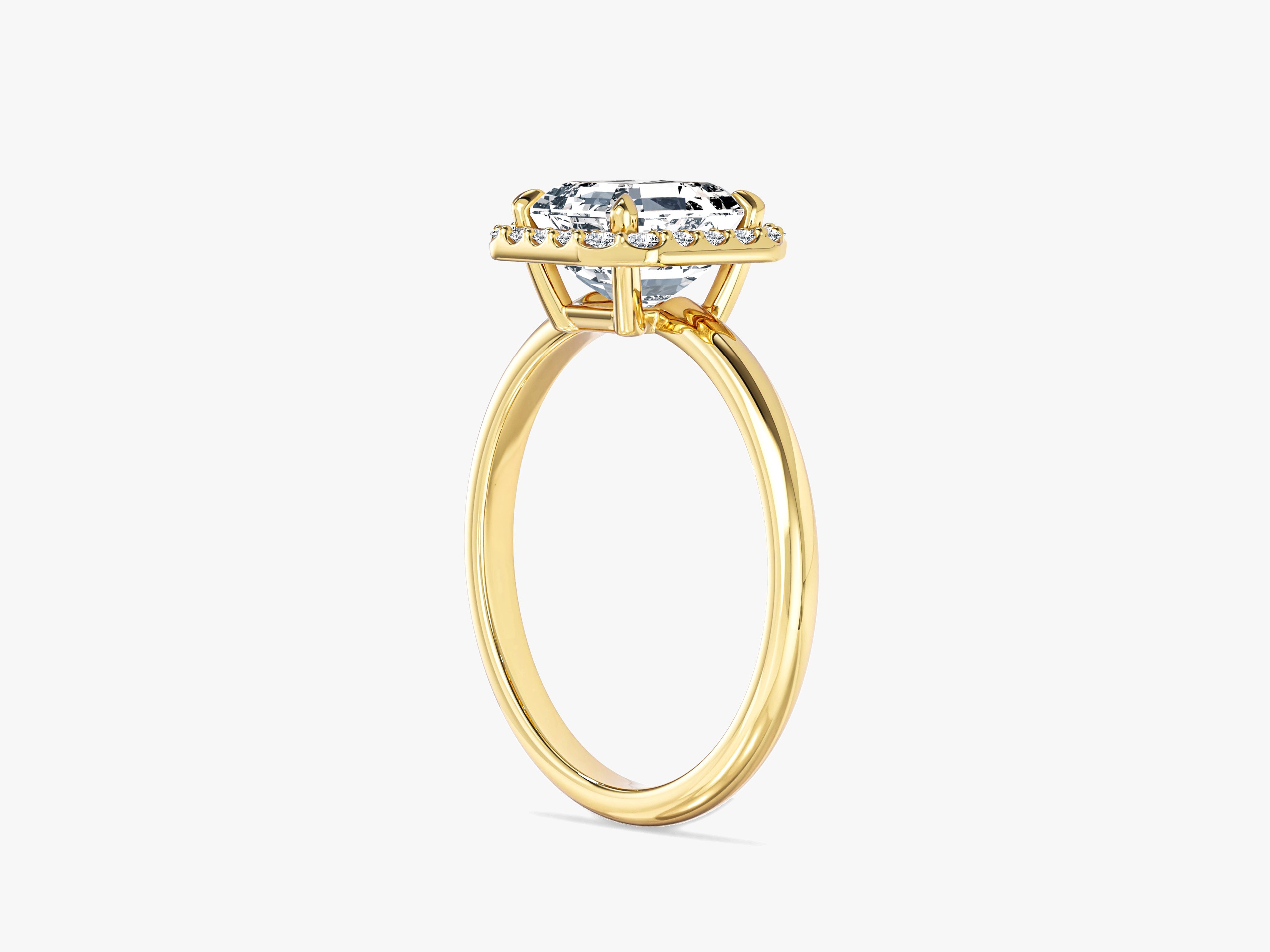 Asscher Halo Lab Grown Diamond Engagement Ring (1.50 CT)