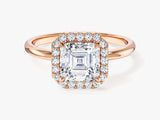 Asscher Halo Lab Grown Diamond Engagement Ring (1.50 CT)
