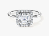 Asscher Halo Lab Grown Diamond Engagement Ring (1.50 CT)