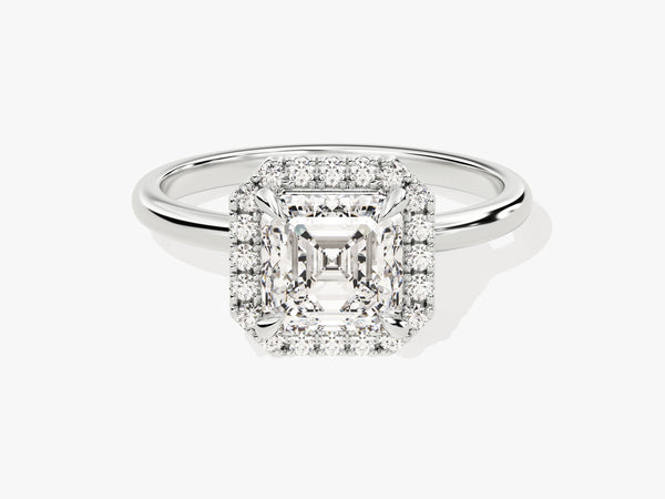 Asscher Halo Moissanite Engagement Ring (1.50 CT)