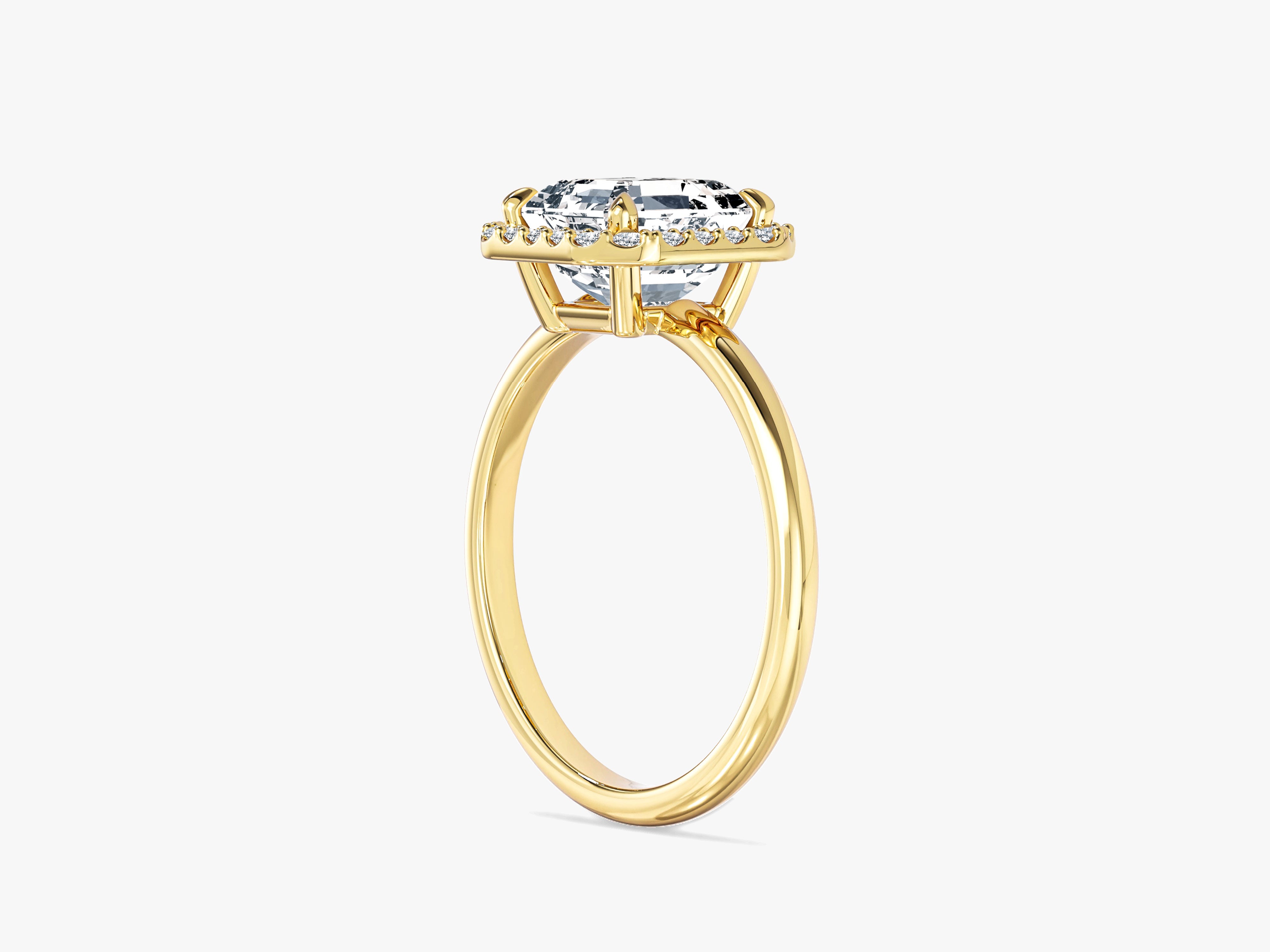 Asscher Halo Lab Grown Diamond Engagement Ring (2.00 CT)