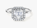Asscher Halo Lab Grown Diamond Engagement Ring (2.00 CT)