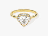 Heart Halo Moissanite Engagement Ring (1.00 CT)