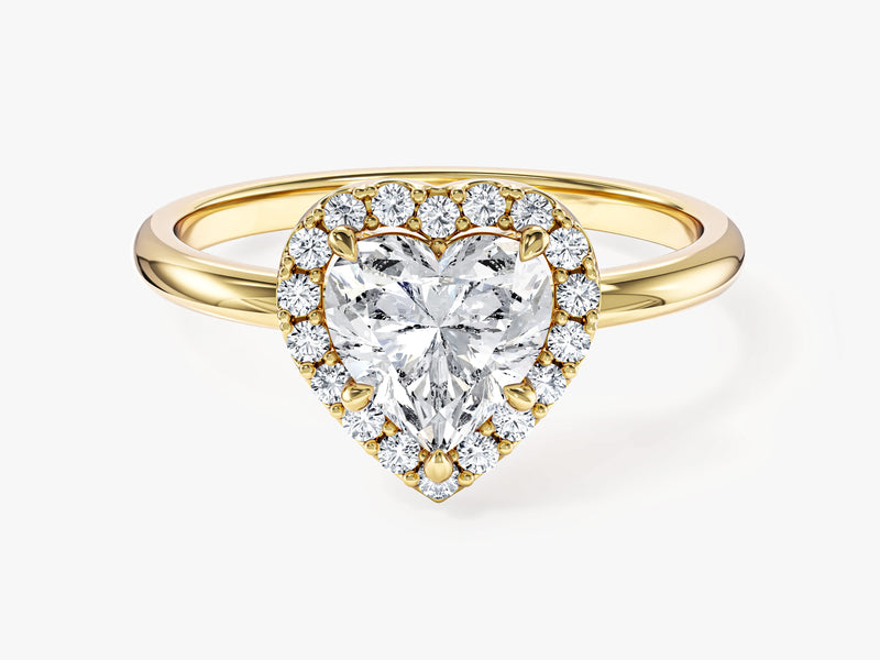 Heart Halo Moissanite Engagement Ring (1.00 CT)