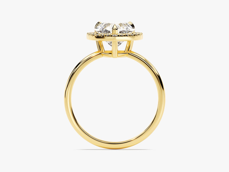 Heart Halo Moissanite Engagement Ring (1.50 CT)