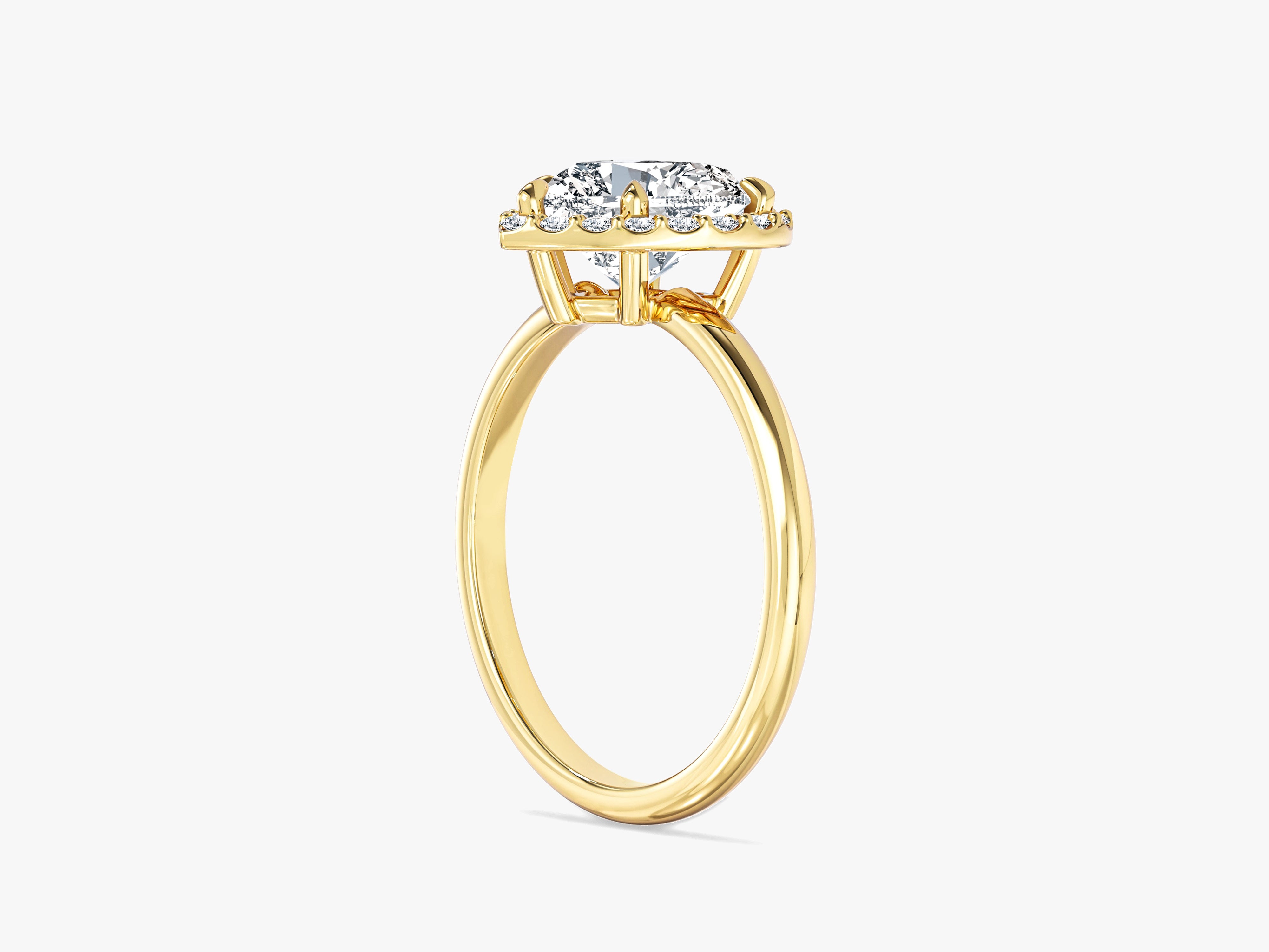 Heart Halo Lab Grown Diamond Engagement Ring (1.50 CT)