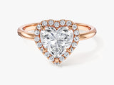 Heart Halo Lab Grown Diamond Engagement Ring (1.50 CT)