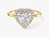 Heart Halo Lab Grown Diamond Engagement Ring (1.50 CT)