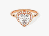 Heart Halo Moissanite Engagement Ring (2.00 CT)