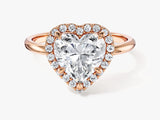 Heart Halo Lab Grown Diamond Engagement Ring (2.00 CT)