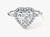 Heart Halo Lab Grown Diamond Engagement Ring (2.00 CT)