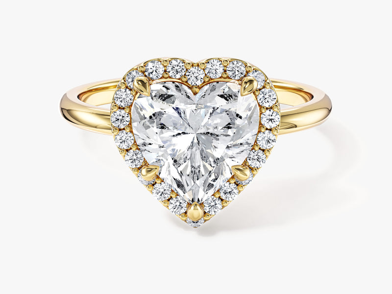 Heart Halo Moissanite Engagement Ring (2.00 CT)