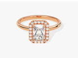 Radiant Halo Moissanite Engagement Ring (1.00 CT)