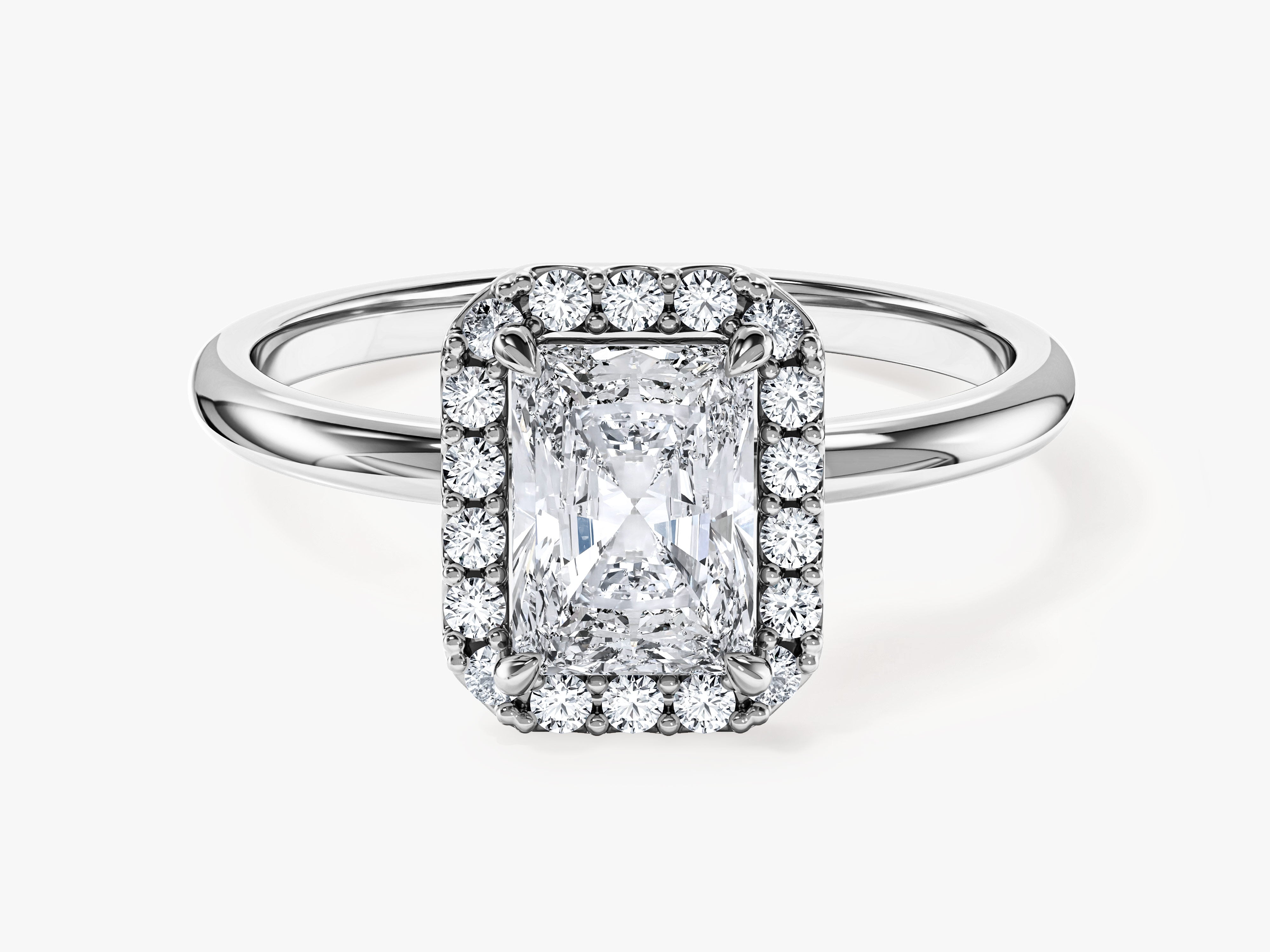 Radiant Halo Moissanite Engagement Ring (1.00 CT)